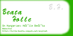 beata holle business card